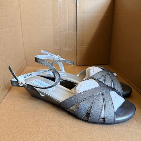 Comfort Collection Dyeables Shoes - Comfort Collection Dyeables Womens Kitten Heel Strappy Sandals Dress Shoes 7.5